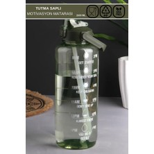 Poomy Kapaklı Tutma Saplı 1500 ml Motivasyon Su Şişesi