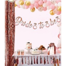 Umamiçe Rose Gold Renkli Bride To Be Kaligrafi Yazılı Yüzük Detaylı Bekarlığa Veda Partisi Konsept Banner