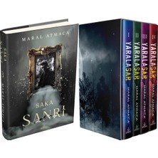 Ephesus Yayınları Saka ve Sanrı 3 Ciltli ve Yaralasar Serisi Seti 4 Kitap Ciltli Kutulu (Maral Atmaca) 2li Set