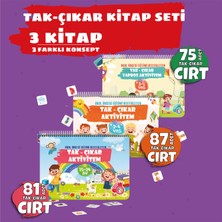 Bunbaza Tak Çıkar Cırtlı Ekonomik Kitap Seti Aktivite ve Eğitici Etkinlik Kitapları 3lü Set