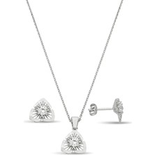 Argentum Concept Zirkon Taşlı 925 Ayar Gümüş Set - 67018400