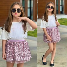 Yiğit Butik Kız Çocuk Payetli Etekli Takım – Şık & Günlük Kombin