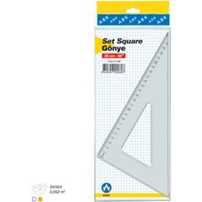 Ark Şeffaf Gönye 26 cm 60 Derece