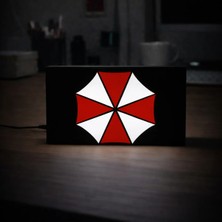 Gişe Arts Masa Lambası - Umbrella Corporation Logo Adaptörlü Dekoratif & Hediyelik Lamba