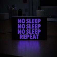 Gişe Arts Masa Lambası - No Sleep No Sleep No Sleep Repeat Adaptörlü Dekoratif & Hediyelik Lamba