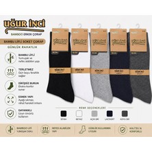 Uğur İnci Uğur Inci Klasik Bambu Erkek Çorabı – Nefes Alan, Terletmeyen, Yumuşak ve Dayanıklı Günlük Çorap 3 Lü Paket