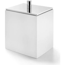 Treesseci Bemood White Pamukluk, Tezgah Üstü, 10XH12.5X8CM - Beyaz/krom
