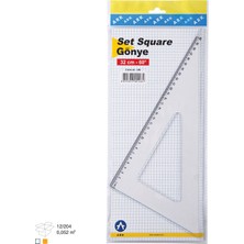 Ark Şeffaf Gönye 32 cm 60 Derece