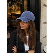 SF Collection Unisex Vintage Yıkamalı Şapka Eskitme Detaylı Pamuklu Ayarlanabilir Basic Kep