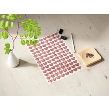 220 Adet 2 cm Yapışkanlı Kalp Şekilli Kırmızı Sticker Etiket Hediye Paketleme Parti Hediyeleri