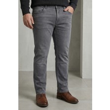 Little Cup Jeans Co  Erkek Likralı Esnek Mavi Antrasit Battal Beden Kot Pantolon