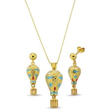 Argentum Concept 18K Altın Kaplamalı 925 Ayar Gümüş Uçan Balon Set - 67022902