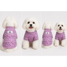 Puppy Party Lila Dantel Detaylı Köpek Üstü.