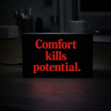 Gişe Arts Masa Lambası - Comfort Kills Potential Adaptörlü Dekoratif & Hediyelik Lamba