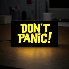 Gişe Arts Masa Lambası - Don't Panic Adaptörlü Dekoratif & Hediyelik Lamba