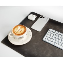 BloominBag Atelier 91 Ash Gray Leather Desk Mat - Medium