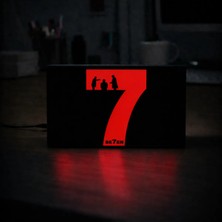 Gişe Arts Masa Lambası - SE7EN (Seven 7) Adaptörlü Dekoratif & Hediyelik Lamba