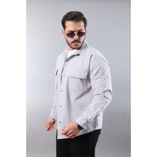 Little Cup Jeans Co Erkek Relax Fıt Kalıp Pamuklu Taş Kot Gömlek