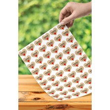 160 Adet 2.5 cm Handmade With Love Yapışkanlı Kraft Görünümlü Sticker Etiket Paketleme Parti Hediye