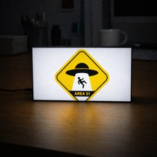 Gişe Arts Masa Lambası - Area 51 Logo Adaptörlü Dekoratif & Hediyelik Lamba