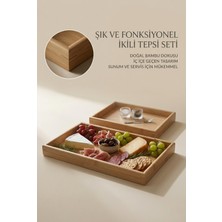 Favora Polmak 2'li Bambu Tepsi