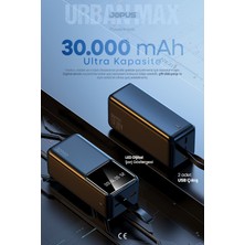 Jopus 30000mAh Powerbank LCD Ekranlı Taşıma Askılı Güçlü Taşınabilir Şarj Cihazı Siyah JP-P12