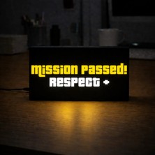 Gişe Arts Masa Lambası - Mission Passed Adaptörlü Dekoratif & Hediyelik Lamba