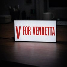 Gişe Arts Masa Lambası - V For Vendetta Adaptörlü Dekoratif & Hediyelik Lamba