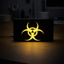 Gişe Arts Masa Lambası - Biyolojik Tehlike (Biohazard) Adaptörlü Dekoratif & Hediyelik Lamba