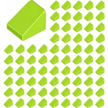 LEGO Yedek Parçalar: Slope: 100 Adet 1X1X2/3 Fıstık Yeşili - Lime 54200