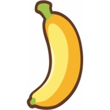 126 Adet 2.5 cm Yapışkanlı Muz Şekilli Sarı Sticker Etiket Hediye Paketleme Parti Hediyeleri