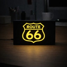 Gişe Arts Masa Lambası - Route 66 Adaptörlü Dekoratif & Hediyelik Lamba