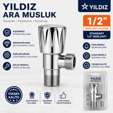 BKS Yıldız Ara Musluk 1/2" – Krom Kaplama, Çamaşır & Bulaşık Makinesi Musluğu