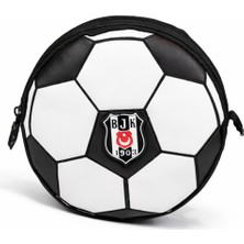 Beşiktaş Lisanslı 3D Futbol Topu Tasarımlı Kalemlik - Suni Deri Detaylı Astar Destekli Kalem Çantası