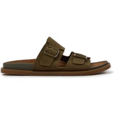 Camper K201881 Lluc Sandal Çift Bant Haki Kadın Terlik