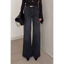 Magarde Tintli Wide Leg Jean- Füme