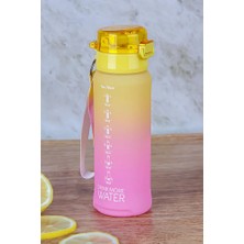 Poomy Büyük Boy 700 ml Sızdırmaz Kapak Motivasyon Matarası Pipetli Suluk,su Şişesi, Ipli Matara