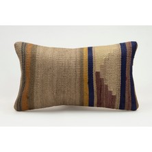 Kilim Wholesale El Yapımı Eski Kilimden Yapılmış Vintage Kırlent Kılıfı, Yün, 30X50 cm