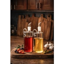 Lumindra 2li Kare Borosilikat Cam Yağdanlık Yağlık Sirkelik 400ML
