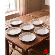 Köklü Züccaciye 18 cm Porselen Yemek Tabağı 6 Adet