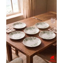 Köklü Züccaciye 18 cm Porselen Yemek Tabağı 6 Adet