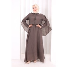 Bym Fashion Kloş Etek Tunik Takım 8028 Duman