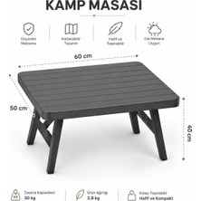 Cabbaroğlu Ticaret 50X60 Katlanabilir Kamp Masası – Taşınabilir Piknik Masası – Dayanıklı ve Hafif Outdoor Masa