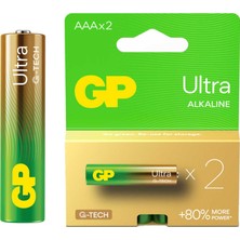 Ultra Alkalin Ince Kalem Pil Aaa 2 Adet G-Tech GP24AU R03