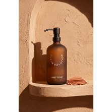 Poomy 500 ml Cam Sıvı Sabunluk Kahverengi Mutfak Banyo Sabunluk Şişesi