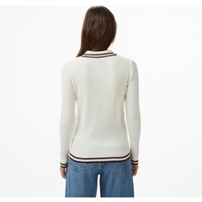 Nautica Kadın Kahverengi Regular Fit Kazak