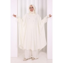 Bym Fashion Yarasakol Kapşonlu Ikili Takım 8033 Ekru