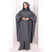 Bym Fashion Yarasakol Kapşonlu Ikili Takım 8033 Füme
