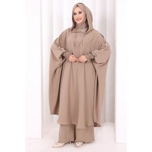 Bym Fashion Yarasakol Kapşonlu Ikili Takım 8033 Vizon