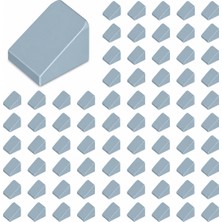 LEGO Yedek Parçalar: Slope: 100 Adet 1X1X2/3 Kum Mavisi - Sand Blue 54200